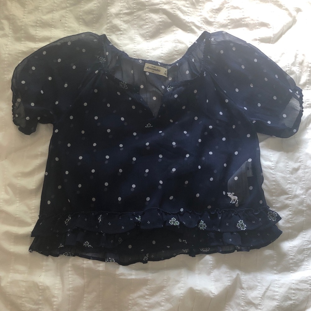 Abercrombie polka dot blouse